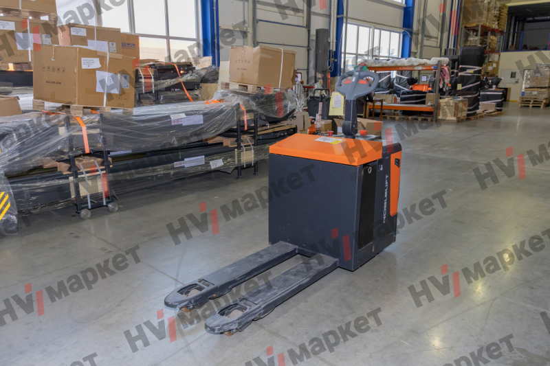Тележка самоходная PT20P-C (540x1150) Curtis 1.6Kw рулевое колесо，двухсторонняя тяга аккумулятора 540x115, LB 150 Ah，24V60A зарядное устройство， HV Market
