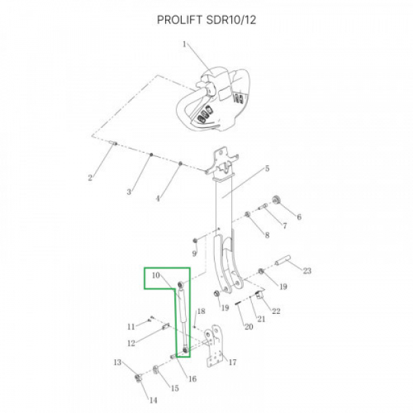 Амортизатор ручки для штабелеров SDR 1-1,2 т, SDR1635 HV Market