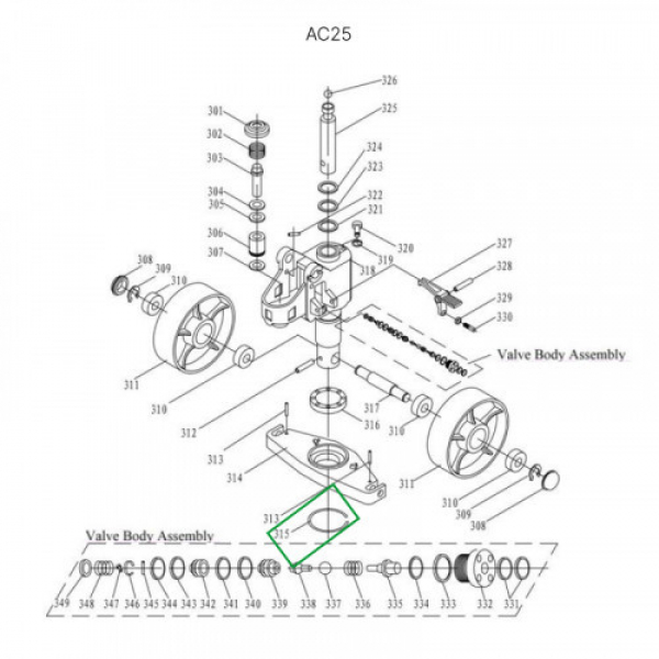 Стопорное кольцо опорной площадки для гидравлических тележек AC25 HV Market