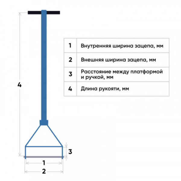 Ручка к роликовой платформе поворотной и подкатной на 18 т HV Market