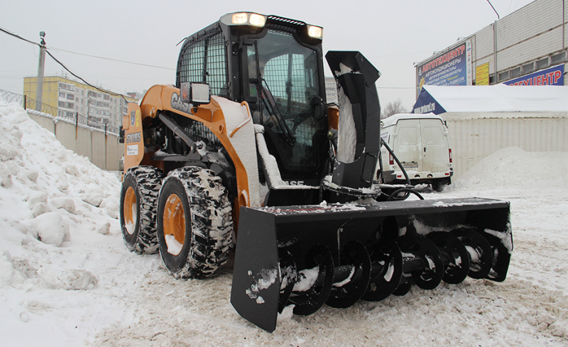 Шнекороторный снегоочиститель Impulse SR2100 на мини-погрузчик JCB HV Market