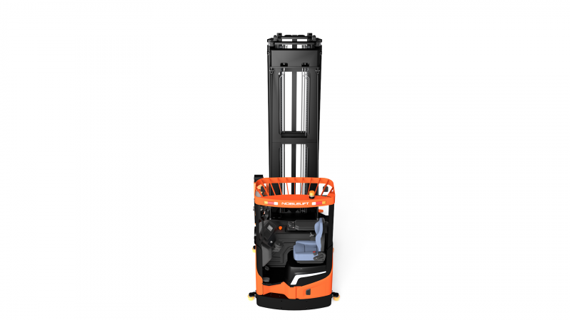 Узкопрозодный штабелер OPX15 Triplex mast (FFL, fully AC, with EPS, Fingertip control, Front wheel hydraulic brake, adjustable steering wheel, suspension seat, storage rack, dual screen triple wireless monitoring system, fork 180。 rotation, В-9500мм)  HV Market