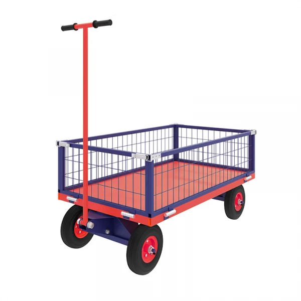 Тележка с поворотной осью ТПОБ 5 С (700х1200) г/п 450 кг.колеса пневматические 250 мм. HV Market