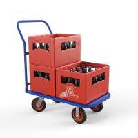 Тележка платформенная ТПТ (г/п 500 кг, 900x600 мм, колеса литая протекторная резина 160 мм) HV Market