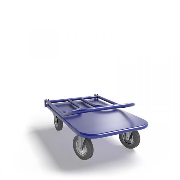 Тележка платформенная со складной ручкой ТПСР 2 М (600х900) г/п 400кг.160 серая резина HV Market