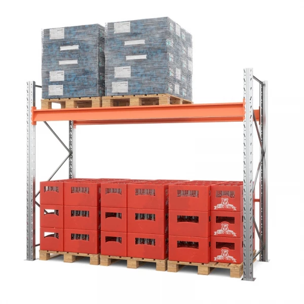 Стеллаж металлический паллетный 2000х2700х1100 мм (70.1.5). Ярусы: пол+1 HV Market