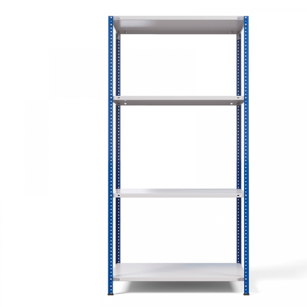 Стеллаж металлический ТС Лайт, синие стойки, 2000x1000x600 мм. Полки: 4 шт. металл (ТС 200100604с) HV Market