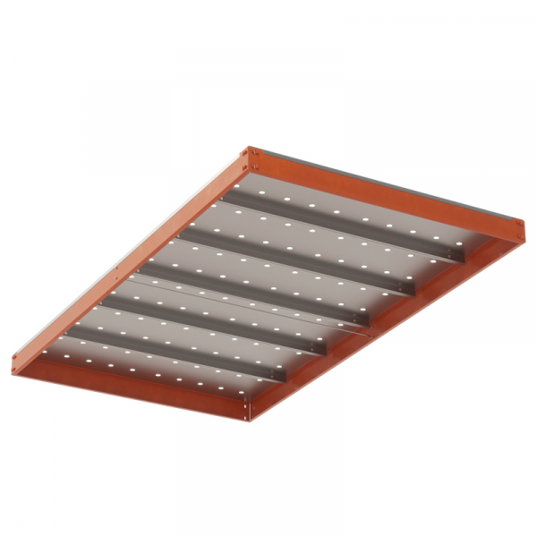 Ярус стеллажа Профи Т, металлический перфорированный настил с усилением (1845х655 мм) HV Market