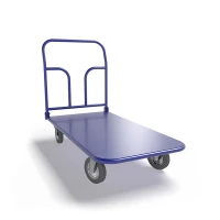 Тележка платформенная со складной ручкой ТПСР 3 М (600х1000) г/п 400 кг.160 серая резина HV Market