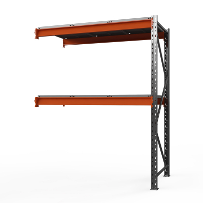 Секция приставная стеллажа металлического ОПТИМА, 2000х1250х785 мм. Полки: 2 шт. метал. HV Market