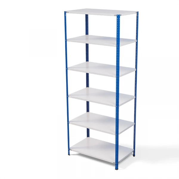 Стеллаж металлический ТС Лайт, синие стойки, 2200x1000x300 мм. Полки: 6 шт. металл (ТС 220100306с) HV Market