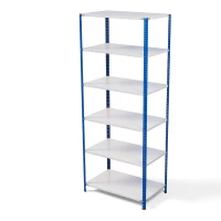 Стеллаж металлический ТС Лайт, синие стойки, 2200x1000x300 мм. Полки: 6 шт. металл (ТС 220100306с) HV Market