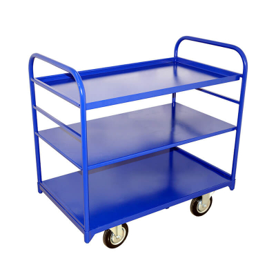 Тележка платформенная трехъярусная ТЯ 6 (800х1200) 200 черная резина HV Market