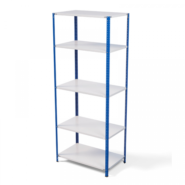 Стеллаж металлический ТС Лайт, синие стойки, 2500x1000x500 мм. Полки: 5 шт. металл (ТС 220100505с) HV Market