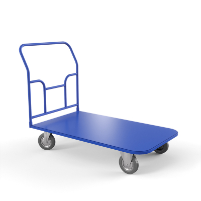 Тележка платформенная ТПТ 600х1000 (г/п 400 кг.) 160 серая резина HV Market