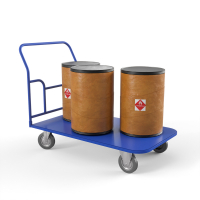 Тележка платформенная ТПТ 600х1000 (г/п 400 кг.) 160 серая резина HV Market