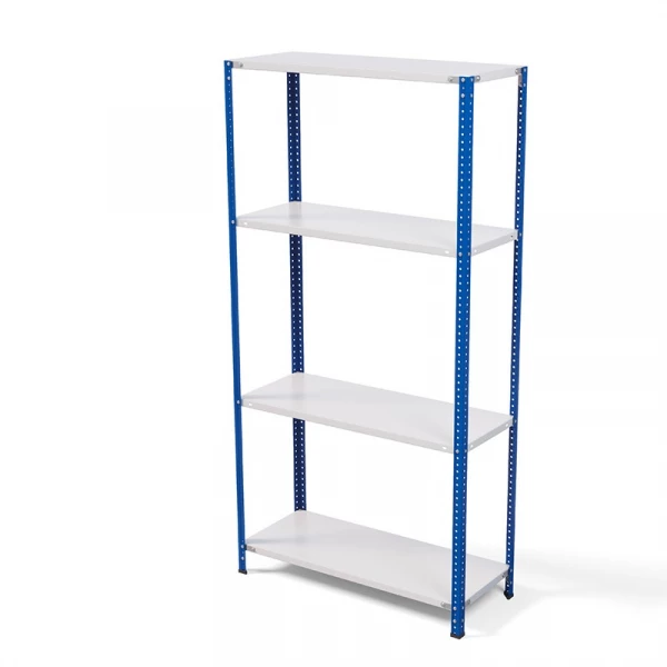 Стеллаж металлический ТС Лайт, синие стойки, 2000x1000x400 мм. Полки: 4 шт. металл (ТС 200100404с) HV Market