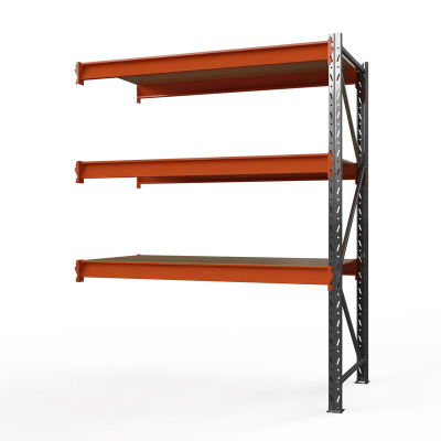 Секция приставная стеллажа металлического ОПТИМА, 2000х2500х600 мм. Полки: 3 шт. фанера HV Market