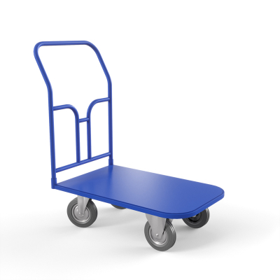 Тележка платформенная ТПТ (г/п 400 кг, 800x500 мм, колеса серая резина 160 мм) HV Market