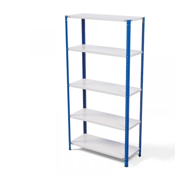 Стеллаж металлический ТС Лайт, синие стойки, 2000x1000x300 мм. Полки: 5 шт. металл (ТС 200100305с) HV Market