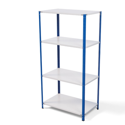Стеллаж металлический ТС Лайт, синие стойки, 2200x1000x500 мм. Полки: 4 шт. металл (ТС 220100504с) HV Market