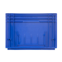 Пластиковый контейнер KLT 4280 универсальный синий, стенки сплошные, дно с отверстиями,  396х297х280 мм HV Market