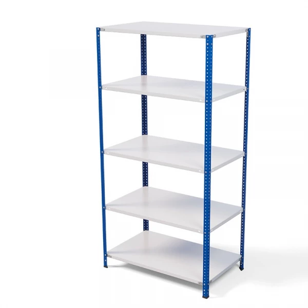 Стеллаж металлический ТС Лайт, синие стойки, 2000x1000x500 мм. Полки: 5 шт. металл (ТС 200100505с) HV Market