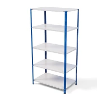 Стеллаж металлический ТС Лайт, синие стойки, 2000x1000x500 мм. Полки: 5 шт. металл (ТС 200100505с) HV Market