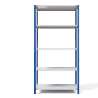 Стеллаж металлический ТС Лайт, синие стойки, 2000x1000x500 мм. Полки: 5 шт. металл (ТС 200100505с) HV Market