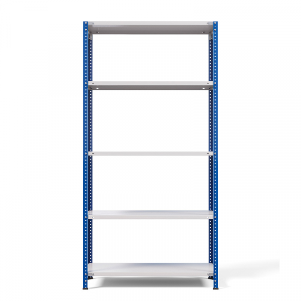 Стеллаж металлический ТС Лайт, синие стойки, 2000x1000x400 мм. Полки: 5 шт. металл (ТС 200100405с) HV Market