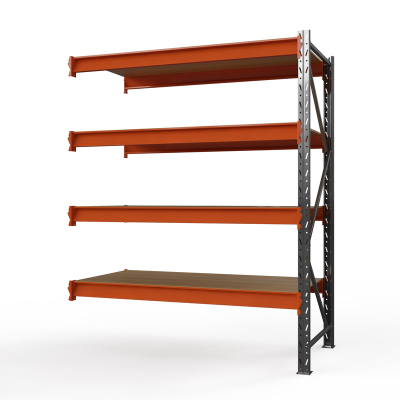 Секция приставная стеллажа металлического ОПТИМА, 2500х1250х785 мм. Полки: 4 шт. фанера HV Market