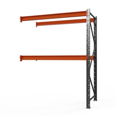 Секция приставная стеллажа металлического ОПТИМА, 2000х2500х600 мм. Полки: 2 шт. без настила HV Market