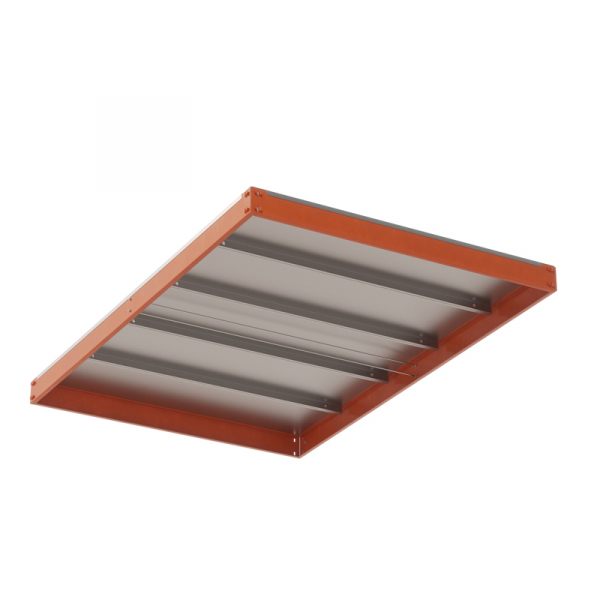 Ярус стеллажа Профи Т, металлический сплошной настил с усилением (1540х1005 мм) HV Market