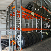 Две секции стеллажа металлического паллетного 3500х1800х1100 мм (70.1.5). Ярусы: пол+2 HV Market