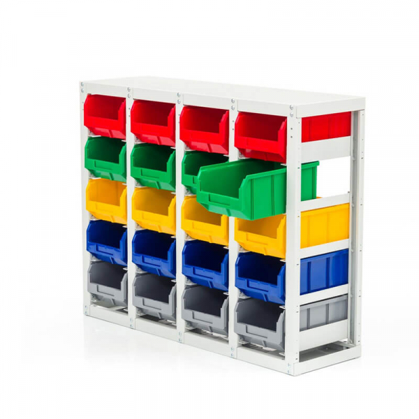 Стеллаж с направляющими мобильный односторонний V3-20 ячеек (125И), г/п 350кг HV Market