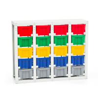 Стеллаж с направляющими мобильный односторонний V3-20 ячеек (125И), г/п 350кг HV Market