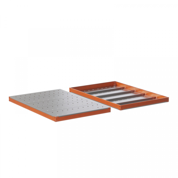 Ярус стеллажа Профи Т, металлический перфорированный настил с усилением (1540х770 мм) HV Market