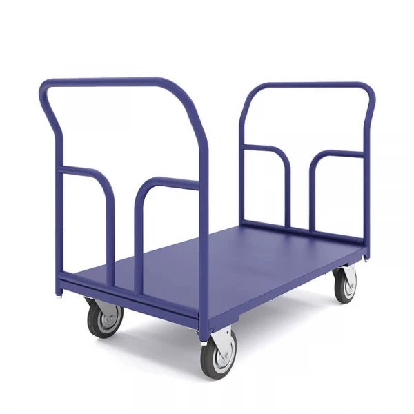 Тележка платформенная с двумя ручками ТПД 7 (800х1400) г/п450кг.160 черная резина HV Market