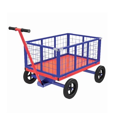 Тележка с поворотной осью ТПОБ 5 С (700х1200) г/п 600 кг.колеса литые чугун.обод 250 мм. HV Market