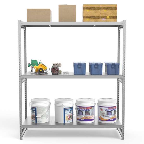 Стеллаж грузовой СГ Ультра (2000х1800х800) 3 яруса, цинк