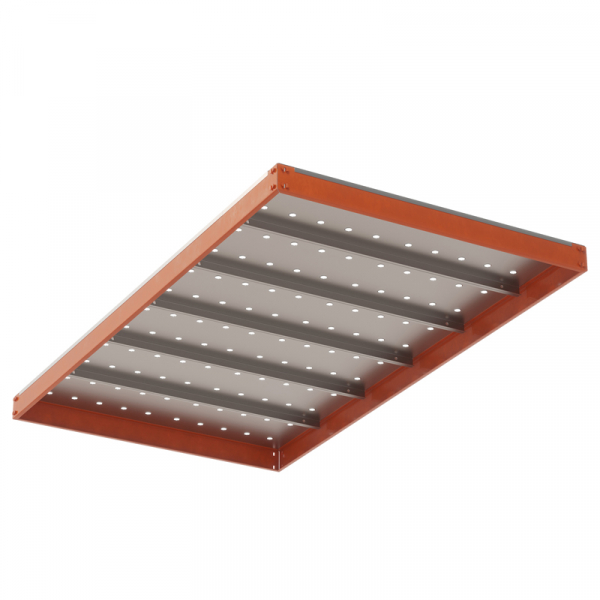 Ярус стеллажа Профи Т, металлический перфорированный настил (1845х655 мм) HV Market