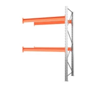 Секция приставная стеллажа металлического паллетного 3500х1800х1100 мм (85.1.5). Ярусы: пол+2 HV Market