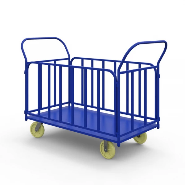 Тележка платформенная с трубчатыми бортами ТБ 2 (600х900) г/п 400 кг.150 чугун/полиуретан HV Market