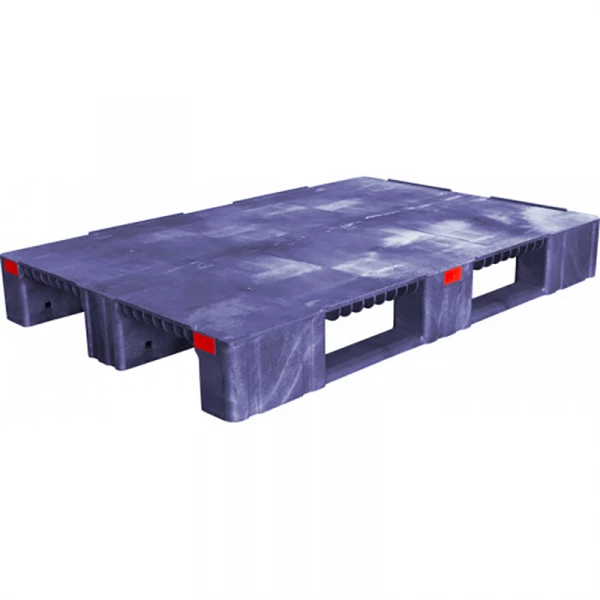Поддон пластиковый TR 1208-1-1 (1800/6000/1500кг, 1200x800x150мм, усиленный сплошной на полозьях, окрашенный, синий) HV Market