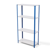 Стеллаж металлический ТС Лайт, синие стойки, 2000x1000x300 мм. Полки: 4 шт. металл (ТС 200100304с) HV Market