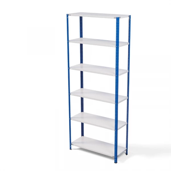 Стеллаж металлический ТС Лайт, синие стойки, 2500x1000x300 мм. Полки: 6 шт. металл (ТС 220100306с) HV Market
