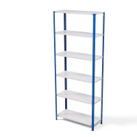 Стеллаж металлический ТС Лайт, синие стойки, 2500x1000x300 мм. Полки: 6 шт. металл (ТС 220100306с) HV Market
