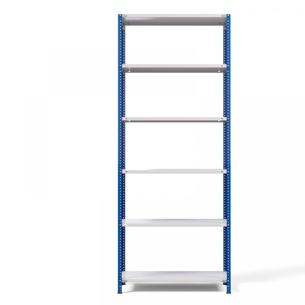 Стеллаж металлический ТС Лайт, синие стойки, 2500x1000x300 мм. Полки: 6 шт. металл (ТС 220100306с) HV Market
