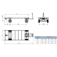 Большегрузная тележка БТ 1 К  (1250 х 2000) без колес HV Market