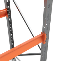 Две секции стеллажа металлического паллетного 2500х2700х1100 мм (70.1.5). Ярусы: пол+2 HV Market